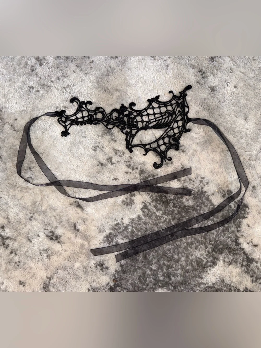 Red and Black Lace Masquerade Eye Mask